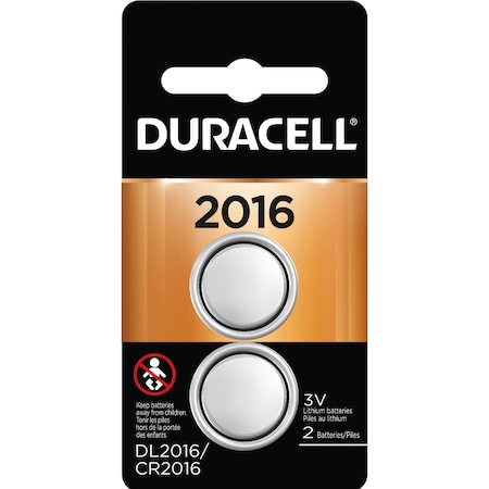 Duracell Specialty Keyless Entry Battery, PK2 DL2016B2PK
